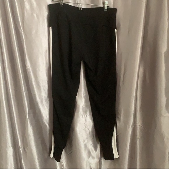 Athleta black joggers with white stripe down the side in excellent condition. - Picture 3 of 7
